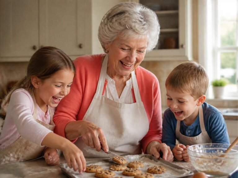 Baking with the grandchildren, 2016