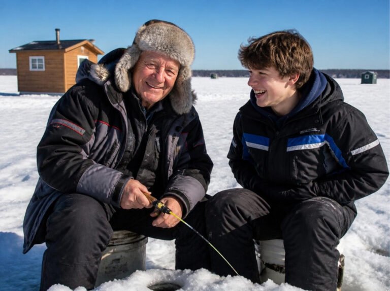 Ice fishing on Mille Lacs, 2006